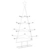 vidaXL &Aacute;rvore de Natal de Metal com Suporte KUOPIO 140 cm A&ccedil;o Branco