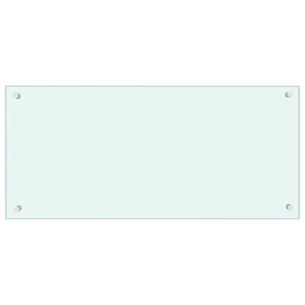 vidaXL Prote&ccedil;&atilde;o de Cozinha 2 pcs Branco 90 x 40 cm vidro temperado