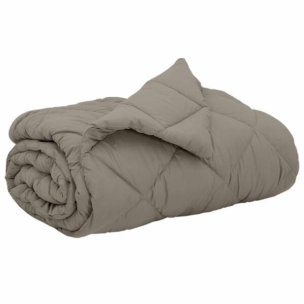 vidaXL Duvet de Ano Inteiro Cinzento-claro 240 x 200 cm Microfibra