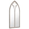 vidaXL Espelho de jardim p/ uso exterior ferro 70x30 cm cor de areia