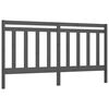vidaXL Cabeceira de cama 186x4x100 cm pinho maci&ccedil;o cinzento