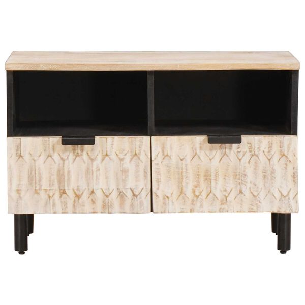 vidaXL Gabinete para TV Acabamento em Wash Branco 70 x 33,5 x 46 cm