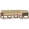 vidaXL Conjunto de Sof&aacute;s para Exterior 4 unid. 4 lugar Natural e Bege