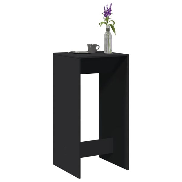 vidaXL Mesa de bar 51x50x103,5 cm derivados de madeira preto