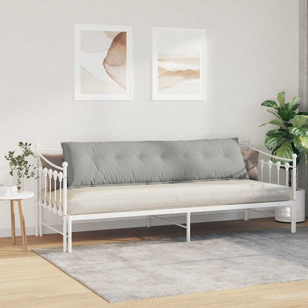 vidaXL Travesseiro para Costas Cinzento-claro 200 x 50 cm