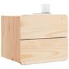 vidaXL Mesa-de-cabeceira com gaveta 2 pcs Natural 39 x 34 x 33 cm
