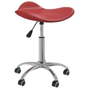 vidaXL Cadeira de escrit&oacute;rio couro artificial vermelho tinto