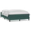vidaXL Cama box spring com colch&atilde;o 160x210 cm veludo verde escuro
