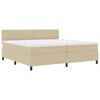 vidaXL Cama Box com cabeceira Cinza Claro e Branco 200 x 200 cm