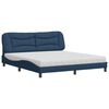 vidaXL Cama com colch&atilde;o Hvar 180x200 cm tecido azul