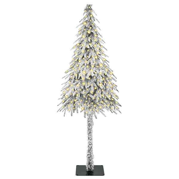vidaXL &Aacute;rvore de Natal com 300 LEDs com suporte Branco 210 cm PE e A&ccedil;o