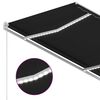 vidaXL Toldo autom&aacute;tico c/ LED e sensor de vento 3x2,5 m antracite