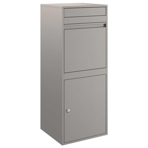 vidaXL Caixa para entrega de pacotes com porta Ferro Enferrujado