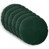 vidaXL Almofada com travesseiro HEERLEN 6 unid. Verde-Escuro Veludo
