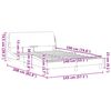 vidaXL Estrutura de cama Dover 140x190 cm tecido castanho-acinzentado