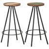 vidaXL Bancos de bar 2 pcs madeira recuperada maci&ccedil;a