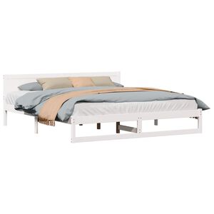 vidaXL Estrutura da Cama com cabeceira Branco 200 x 200 cm