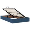 vidaXL Cama com arruma&ccedil;&atilde;o e LED com colch&atilde;o Azul 120 x 200 cm tecido