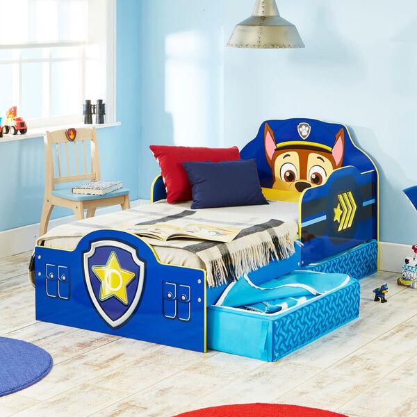 Paw Patrol Cama de criança com gavetas 145x68x77 cm azul WORL268007