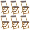 vidaXL Cadeiras Bistro Exteriores 6 pcs Cinzento-Escuro
