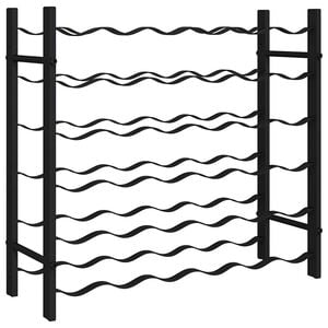 vidaXL Garrafeira para 36 garrafas ferro preto