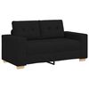 vidaXL Sof&aacute; de dois lugares, preto, 160x77x82 cm, em tecido