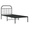 vidaXL Estrutura de cama com cabeceira 90x190 cm metal preto