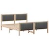 vidaXL Estrutura da cama castanho e cinzento-escuro 150 x 200 cm