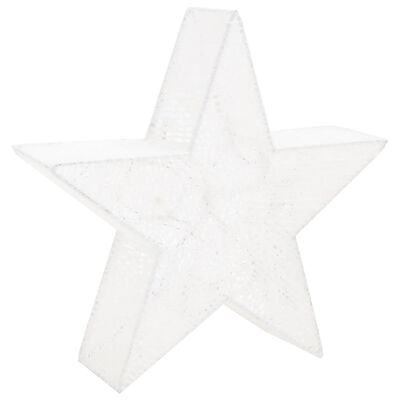 vidaXL Estrelas de Natal com luzes LED 3 pcs ext./int. arame branco