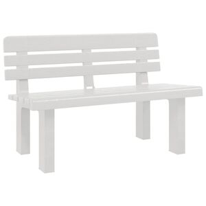 vidaXL Banco de jardim 110x52x71 cm polipropileno branco