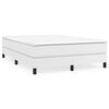 vidaXL Cama com molas/colch&atilde;o 140x200 cm couro artificial branco