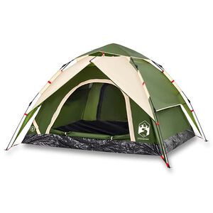 vidaXL Tenda de campismo c&uacute;pula para 3 pessoas liberta&ccedil;&atilde;o r&aacute;pida verde