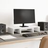 vidaXL Suporte para monitor ajustável derivados de madeira branco