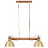 vidaXL Candeeiro suspenso industrial 25 W 109 cm E27 bronze