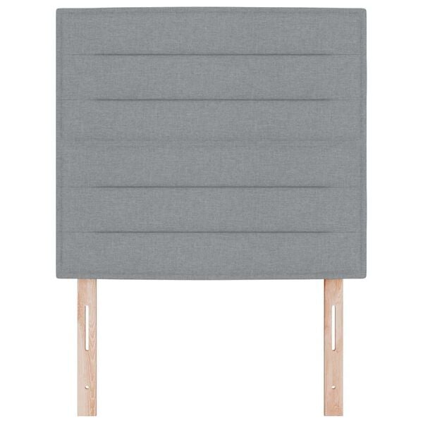 vidaXL Cabeceira com cabeceira Cinzento-claro 100 cm Couro Sint&eacute;tico