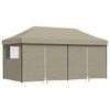 vidaXL Tenda p/ festas pop-up dobr&aacute;vel c/ 4 paredes cinza-acastanhado