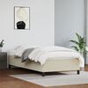 vidaXL Estrutura de cama 100x200 cm couro artificial cor creme