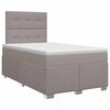 vidaXL Cama box spring com colch&atilde;o Cinzento-acastanhado 120 x 200 cm
