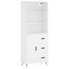 vidaXL Arm&aacute;rio alto 69,5x34x180 cm derivados de madeira branco
