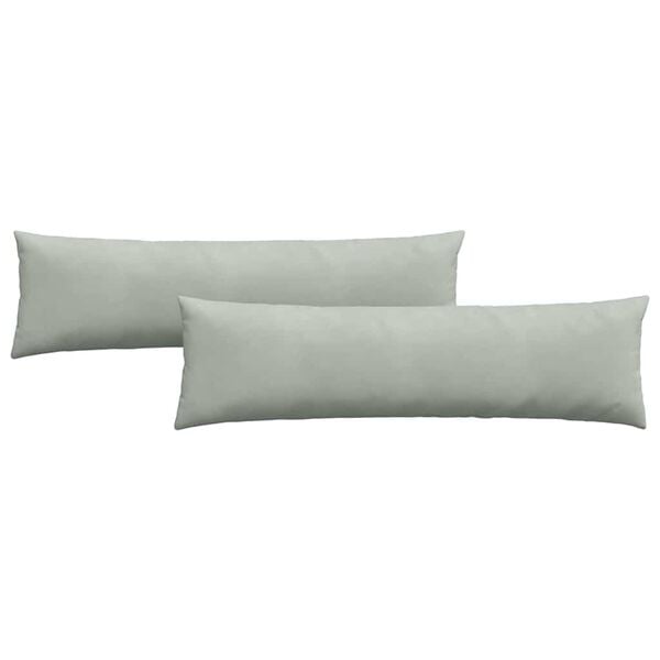 vidaXL Travesseiros de Sof&aacute; 2 pcs Cinzento-claro 145 x 40 cm