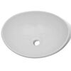 vidaXL Lavat&oacute;rio cer&acirc;mica 40x33 cm oval branco