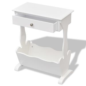 vidaXL Arm&aacute;rio revistas Melrose branco
