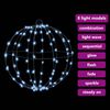 vidaXL Bola com 192 LEDs 2 pcs Branco frio 30 cm Metal