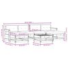 vidaXL 7 pcs conjunto lounge jardim c/ almofad&otilde;es madeira maci&ccedil;a cinza