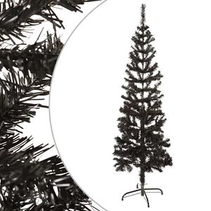 vidaXL &Aacute;rvore de Natal fina 150 cm preto
