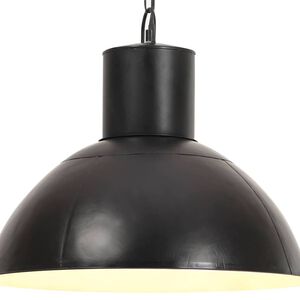 vidaXL Candeeiro suspenso redondo 25 W 48 cm E27 preto