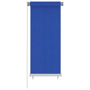 vidaXL Estore de rolo para exterior 65 (L) x 140 (A) cm azul HDPE