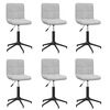 vidaXL Cadeiras de jantar girat&oacute;rias 6 pcs veludo cinzento-claro