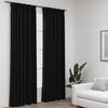 vidaXL Cortinas opacas aspeto linho + ganchos 2pcs 140x225cm antracite