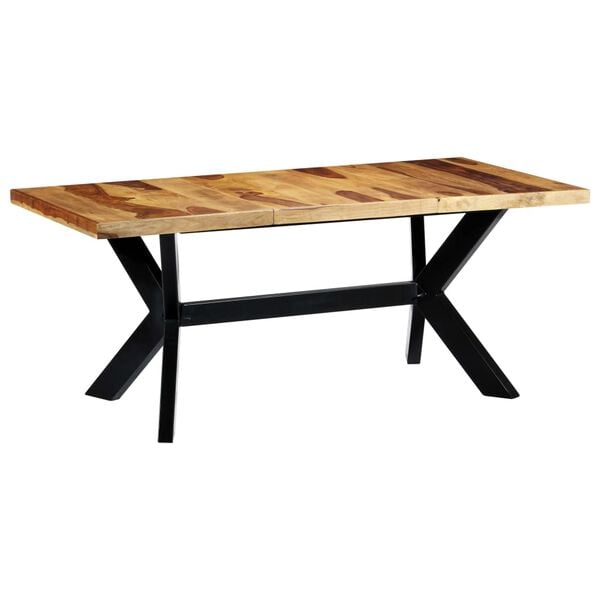 vidaXL Mesa de jantar 180x90x75 cm madeira de ac&aacute;cia maci&ccedil;a